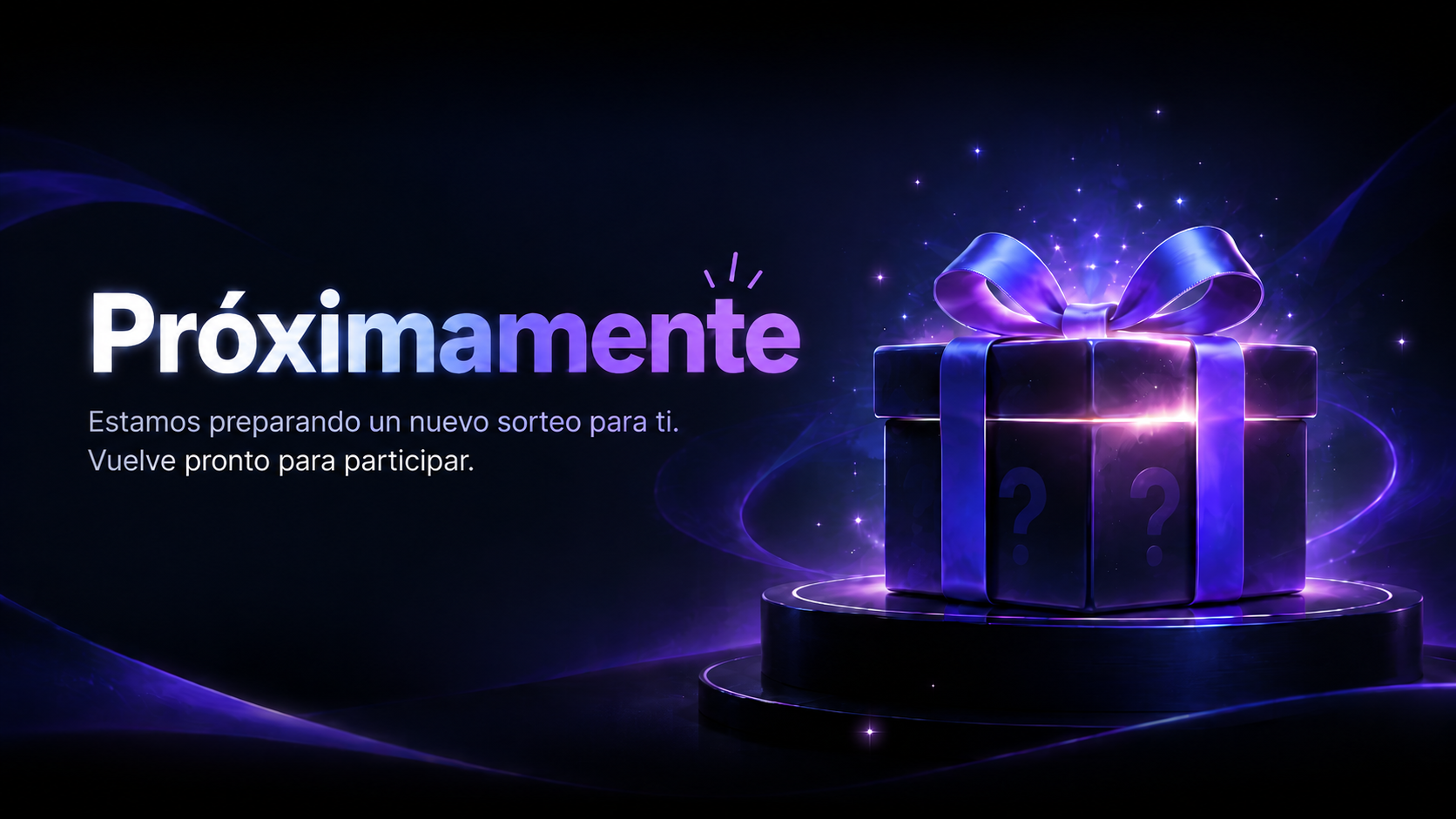Estamos preparando un nuevo sorteo para ti. Vuelve pronto para participar.